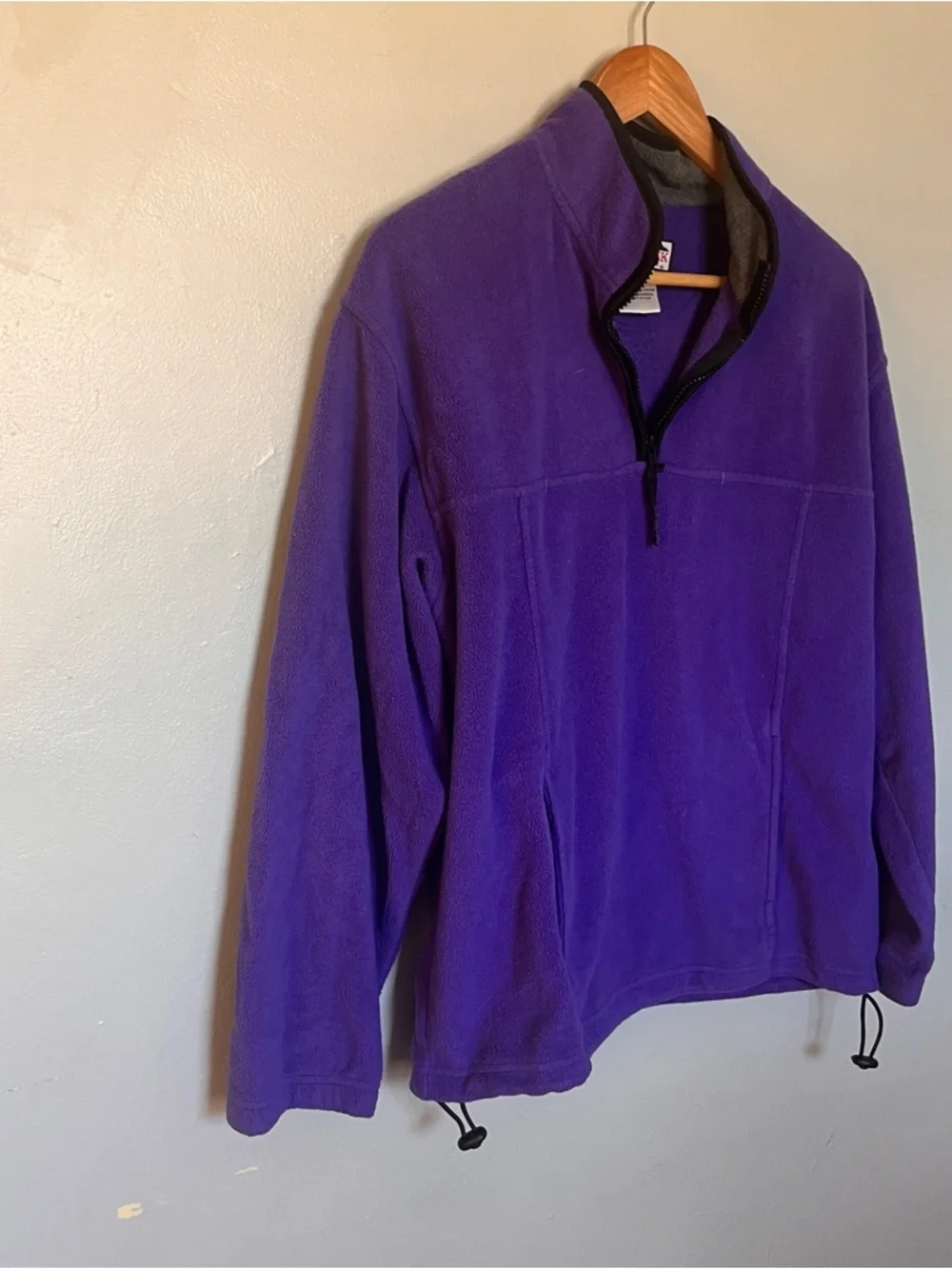 Plush Quarter-Zip Fleece Pullover - Purple - Picture 2 of 6